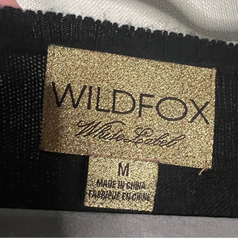 Wild Fox White Label Black Sweater Red Sequin Heart Medium - Picture 5 of 9